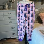 Disney Christmas Pajama Pants Eeyore Winnie the Pooh Womens S Pink Purple Jogger Photo 4