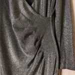 DKNY  Women’s Long Sleeve Elegant Black Silver Glitter Dress Sz 10 NWT Photo 3