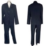 VINTAGE Blue Pantsuit MARCONA Blazer Pants Business Suit Womens Size 14 Photo 10