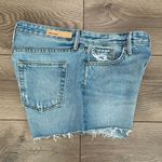 GRLFRND  Cindy Button-Fly Distressed Blue Jean‎ Cut Off Shorts Size 28 Photo 1