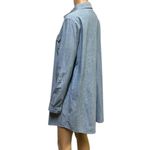 Bit & Bridle Cotton Denim Button Down Long Sleeve Belt Loop Shirt Dress Womens L Blue Size L Photo 7