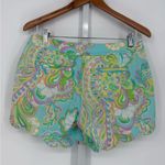 Lilly Pulitzer Buttercup Double Trouble Paisley Print Scalloped Hem Shorts Photo 6