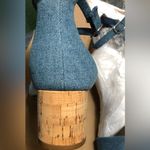 Steve Madden Blue Denim Cork Wedge Sandals Photo 3