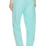Boys Lie NWT  Sweatpants - Aqua Blue w/ Pale Pink Text Photo 4