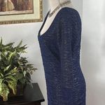 Material Girl  Dress Womens Small Mini Bodycon Cutout Scoop Stretch Blue Short L Photo 2