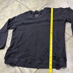 RtA Womens Black Distressed Holes Crewneck Sweatshirt Sz XS Grunge Goth Preppy Photo 6