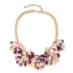 Isabella Pastel Multicolor Cluster Bib Necklace Purple Photo 1