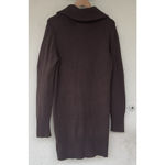 Old Navy VTG Brown Ribbed Zip Up Sweater Women’s Medium Wool Blend Mock Neck Photo 4