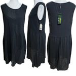 For Cynthia NWT Black Linen Blend Sleeveless Knee Length Dress Size Large Photo 1