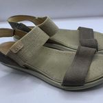 Ecco  Damara Women’s 40 US 9-9.5 Pewter Metallic Elastic & Leather Sandals E6 Photo 6