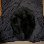 ZARA  Woman Faux Fur Hoodie Parka, Black, Size M Photo 6