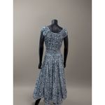Grace Dresses‎ Boho India Cotton Smocked Maxi Dress Blue White L Vintage Y2K Size 12 Photo 1