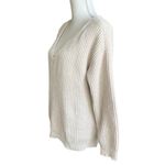 BB Dakota Cream V-Neck Sweater with Ribbed Texture knitted neutral minimalist Photo 1