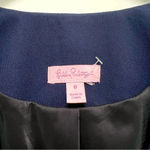Lilly Pulitzer Blazer Collarless Staple Navy Blue Business Career Jacket Size 0 Photo 4