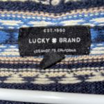 Lucky Brand  blue Cardigan Geometric Tribal Pattern size medium Photo 1