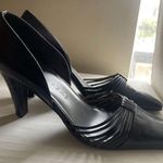 Apostrophe vintage leather upper pointed - toe pumps heels 7 U.S  black Photo 2
