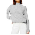 Topshop  Gray Cable Knit Sweater Mock neck pullover size XS Extra Small Photo 9