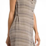 prAna Buenos Dias Striped Sleeveless Button Down Shirt Dress Large Adjustable Photo 0