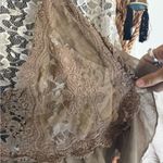 Umgee  Lace vest tan NWOT M/L rose appliqué ruffles lace Photo 7