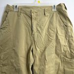 American Eagle stretch barrel leg cargo pants khaki olive tan size 10 Utility Photo 1