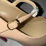 Nude High Heel Platform Shoes Womens Size 9.5 Wedding Prom Faux Patent Leather Tan Photo 9