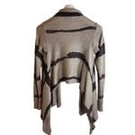 Fate Cream and Gray Boho Long Cardigan Wrap Art Deco Wool Blend Size Med Photo 2