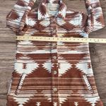 Idyllwind IDYLWIND Brown Cream Aztec Western Wool Blend Shirt Jacket Shacket XS Photo 11