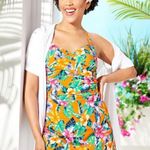 Denim & Co . Floral Beach Regular Sweetheart
Twist Front Swim Dress Size 14 Photo 3