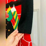 Christmas Sweater Dress Ladies Medium Xmas Sweater Party Lights Work Gr… Photo 3