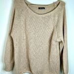 Women’s Beige Knit Sweater Fashion Size Large Long Sleeve Casual Pullover Photo 3