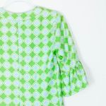 Skirtin Around Green Short Sleeve Silk Sheath Dress Womens Size 4 Photo 6