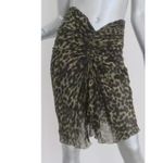 Isabel Marant Viscose “Coleen” Sarong Skirt Mini Size 36 Animal Print Photo 10