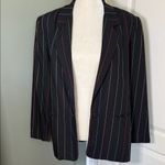 J’ENVIE SPORT Retro New York Blazer Black Multicolor Stripe Size 10 Photo 7