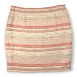 Katherine Barclay  | Size 4 | Watermelon & White Lined Knit Career Mini Skirt Photo 2