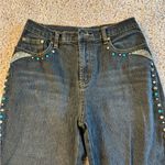 Diane Gilman Vintage DG2 By  Bejeweled Western Black Flared Jeans Photo 1