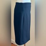 Ann Taylor  Black Midi Elastic Waist Skirt Closure Zipper On Side Sz 4 Photo 1