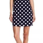 Eliza J Cold Shoulder Pinup Rockabilly Polka Dots Dress Navy Size 8 Medium M Photo 0