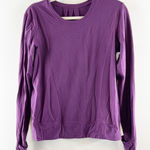 Lululemon Athletica Long Sleeve Crew Neck Pleated Back Training T-Shirt Purple 8 Photo 0