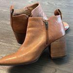 Vionic Lyssa Booties Brown Leather Stacked Heel USA 9.5 Photo 1