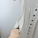 Madewell Pleated Midi Shirtdress 100% Linen A Line Minimalist Oat Beige M NWT Photo 7