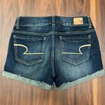 American Eagle  Denim Leather Detail Shorts Photo 1