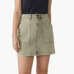 Faherty Sunwashed Denim Utility Skirt in Olive Haze size 6 NWT Photo 0