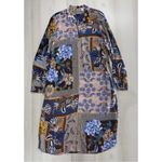 Talbots  printed long sleeve viscose dress 14 work career slimming soft loose fit Photo 2