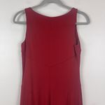 Ralph Lauren Womens Dress Small Petite Red Midi Modest Cocktail Party Holiday Photo 5