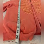 Trina Turk 🌱 Coral Embroidered 3/4 Sleeve Cardigan Size M Photo 4