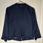 Jones New York Zip Up Frayed Navy Jacket 4 Corporate Siren Quiet Luxury Grandma Photo 2