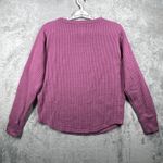 Gap  Shirt Waffle Knit Long Sleeve Top Small Crop Thermal Casual Everyday Purple Photo 2