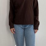 Roundtree & Yorke Brown Quarter Zip Sweater Photo 0