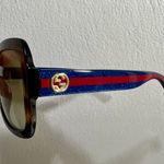 Gucci Sunglasses ❤️ Havana Glitter Blue and Red Brown Gradient Photo 1
