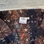 Lofbaz viscose black feather pattern harem pants smocked waist size large M34 Photo 1